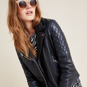 NWT Anthropologie Lamarque Marilla Leather Moto Jacket, size XS